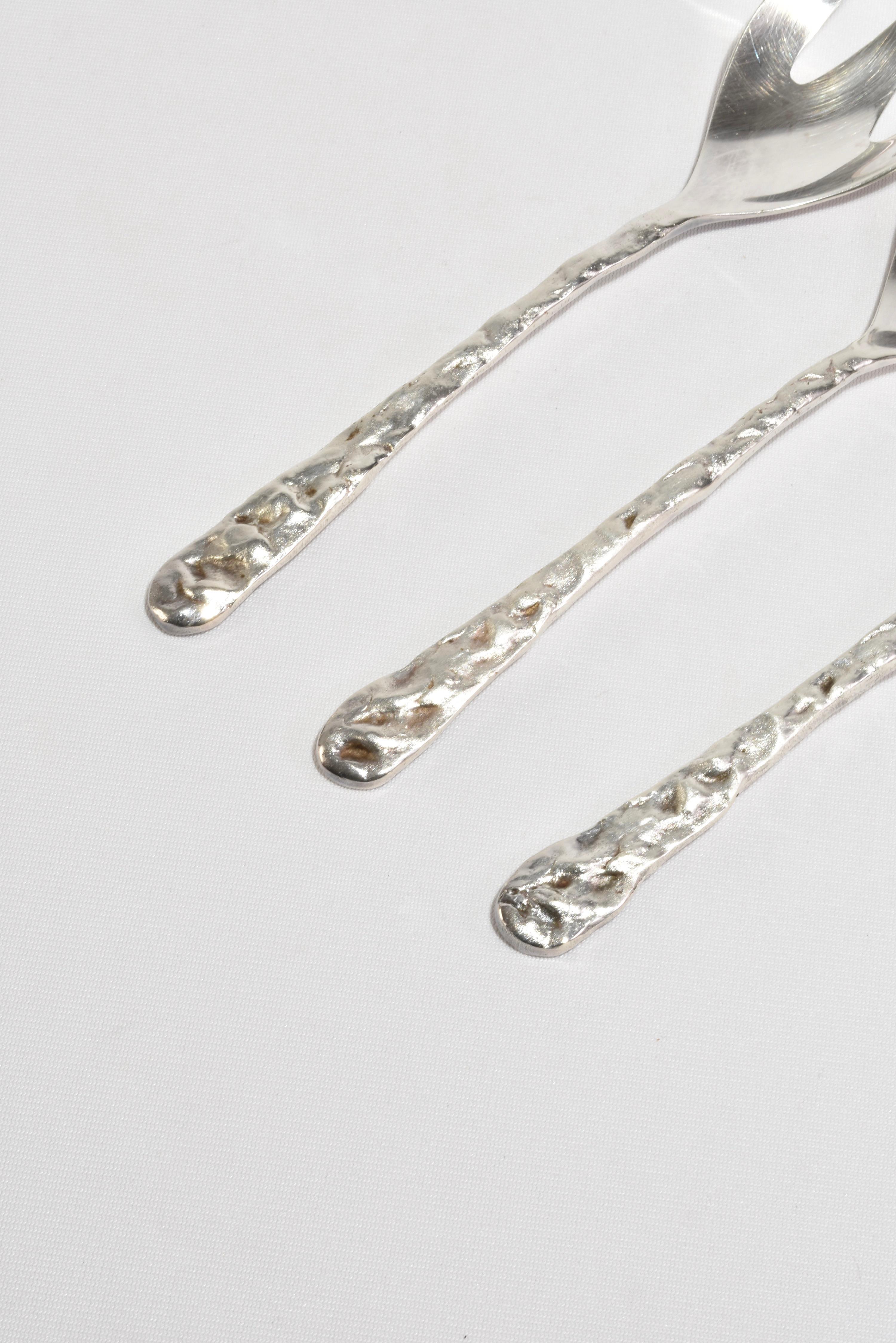 20th Century Textured Serving Set For Sale
