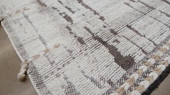 Textured Simple Patterned Hand-Knotted Wool Runner 3'2''X8'10''