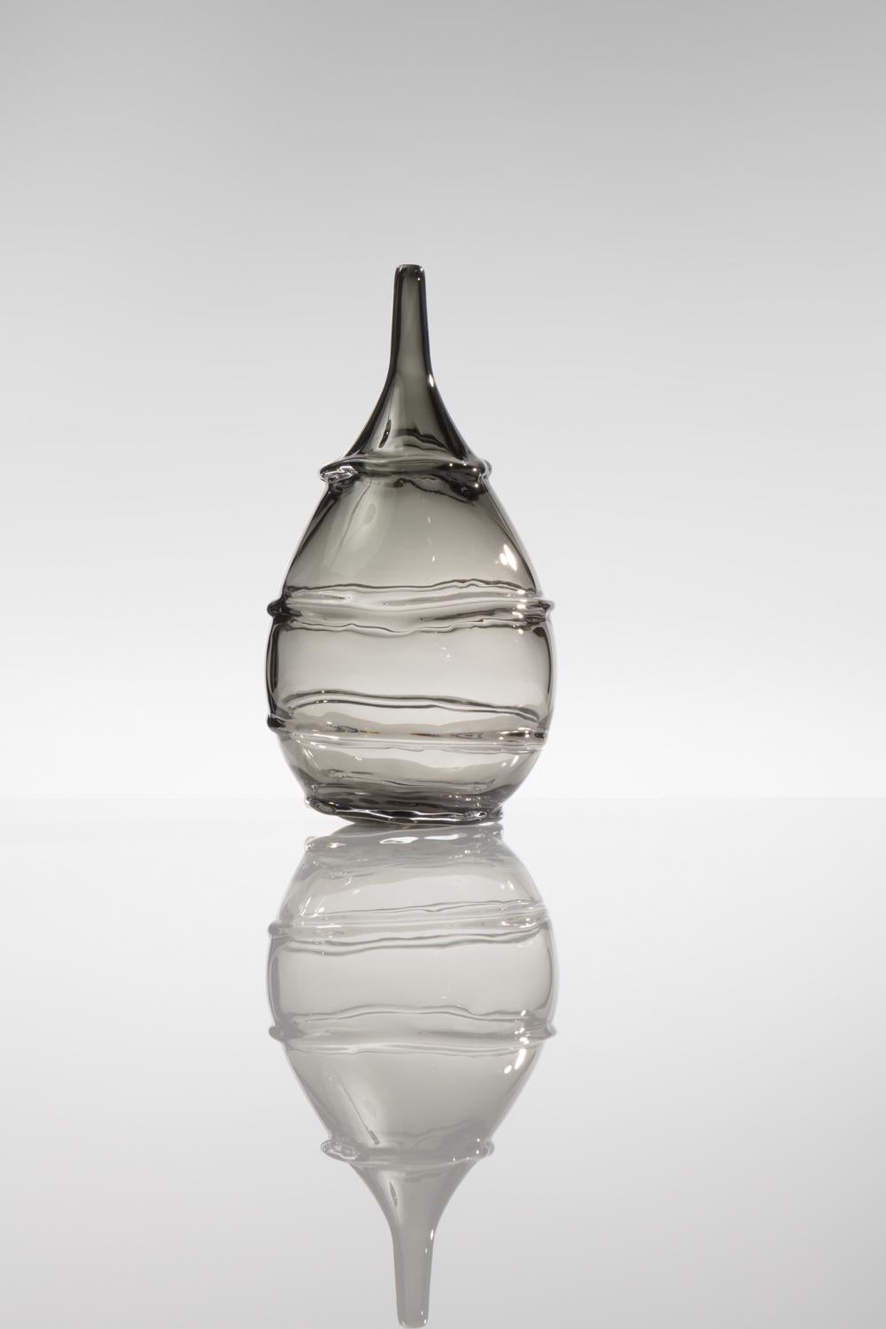 Hand blown glass design by Kazuki Takizawa. Individually crafted at KT Glassworks in Los Angeles, California. Each piece is textured one ring at a time and uniquely made. No mold is used in the production of these pieces. All measurements are