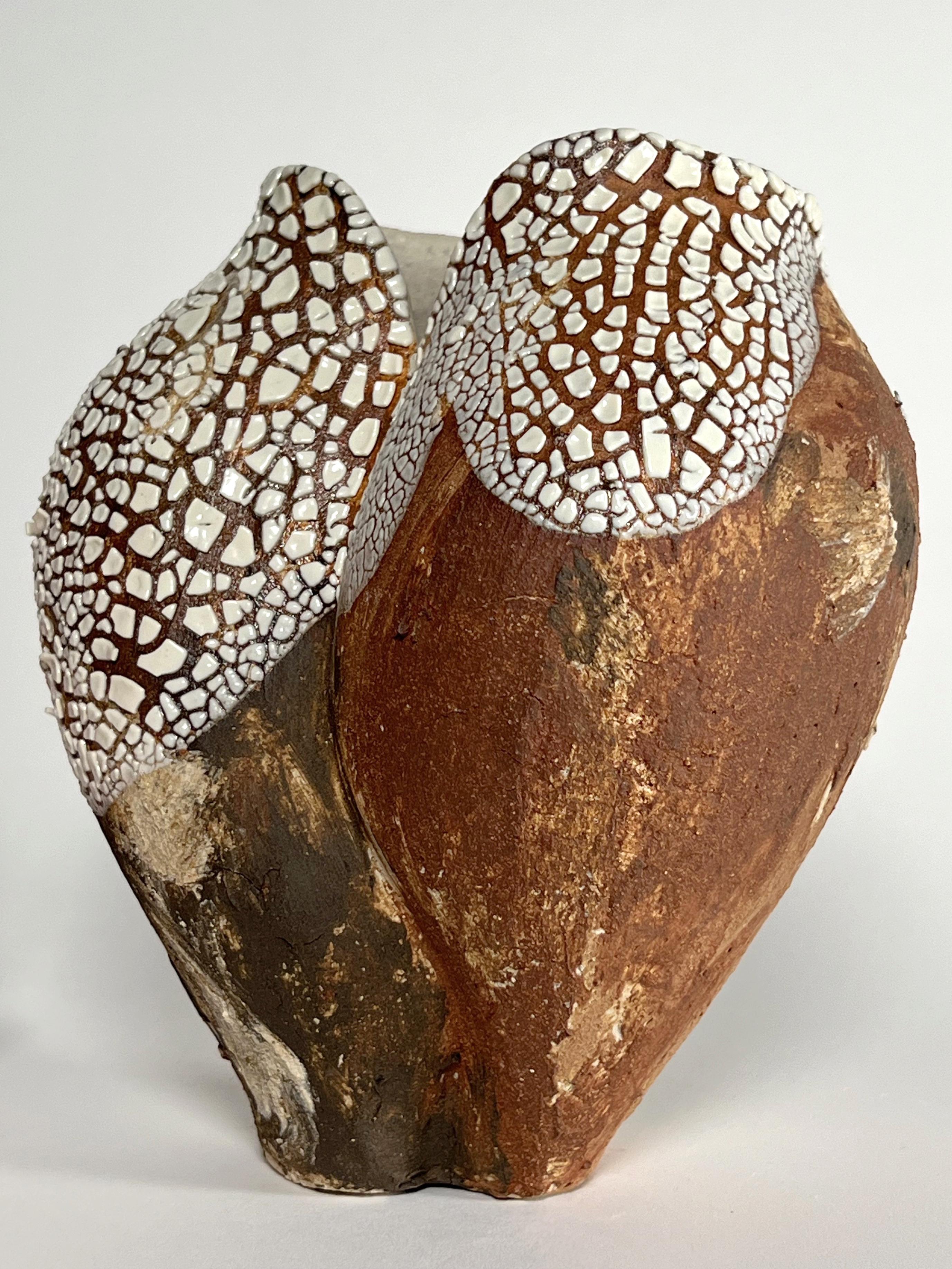 Organique Vase en céramique terre cuite texturée - Récupéré dans une carrière perdue - Fabriqué à la main - Organic Modern en vente