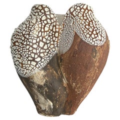 Vaso in ceramica terracotta strutturata - Lost Quarry - Artigianato organico moderno