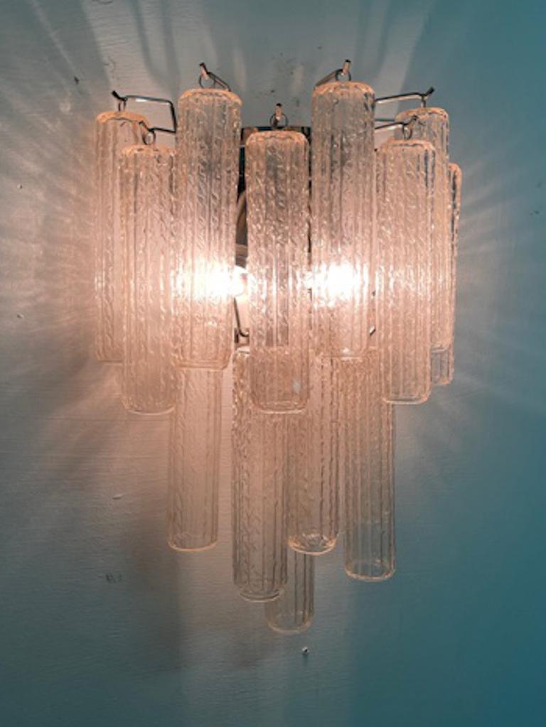 20th Century Textured Tubes Sconce by Fabio Ltd, 3 Available For Sale