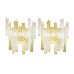 Textured, Vibrantly Colored Murano Glass Sconces