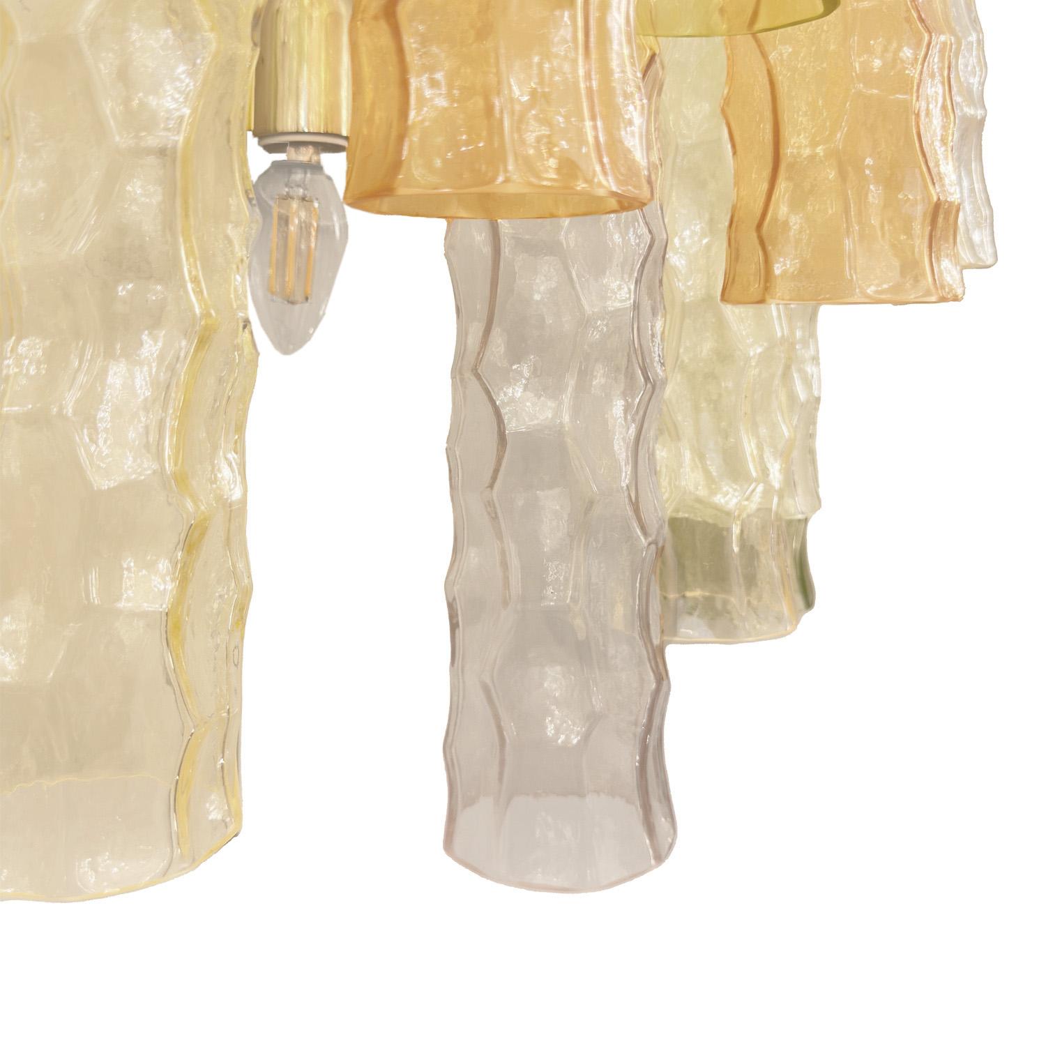 Apliques de cristal de Murano con textura y colores vibrantes Italiano en venta