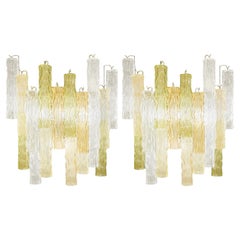 Textured, Vibrantly Colored Murano Glass Sconces