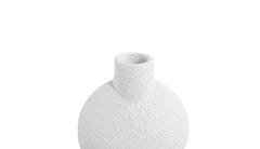 Textured White Bubble Shaped Ceramic Vase, Denmark, Contemporary