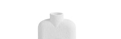 Vase en céramique blanche texturée au design sculptural danois contemporain