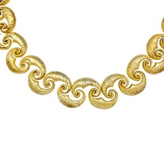 Textured Yellow Gold Necklace