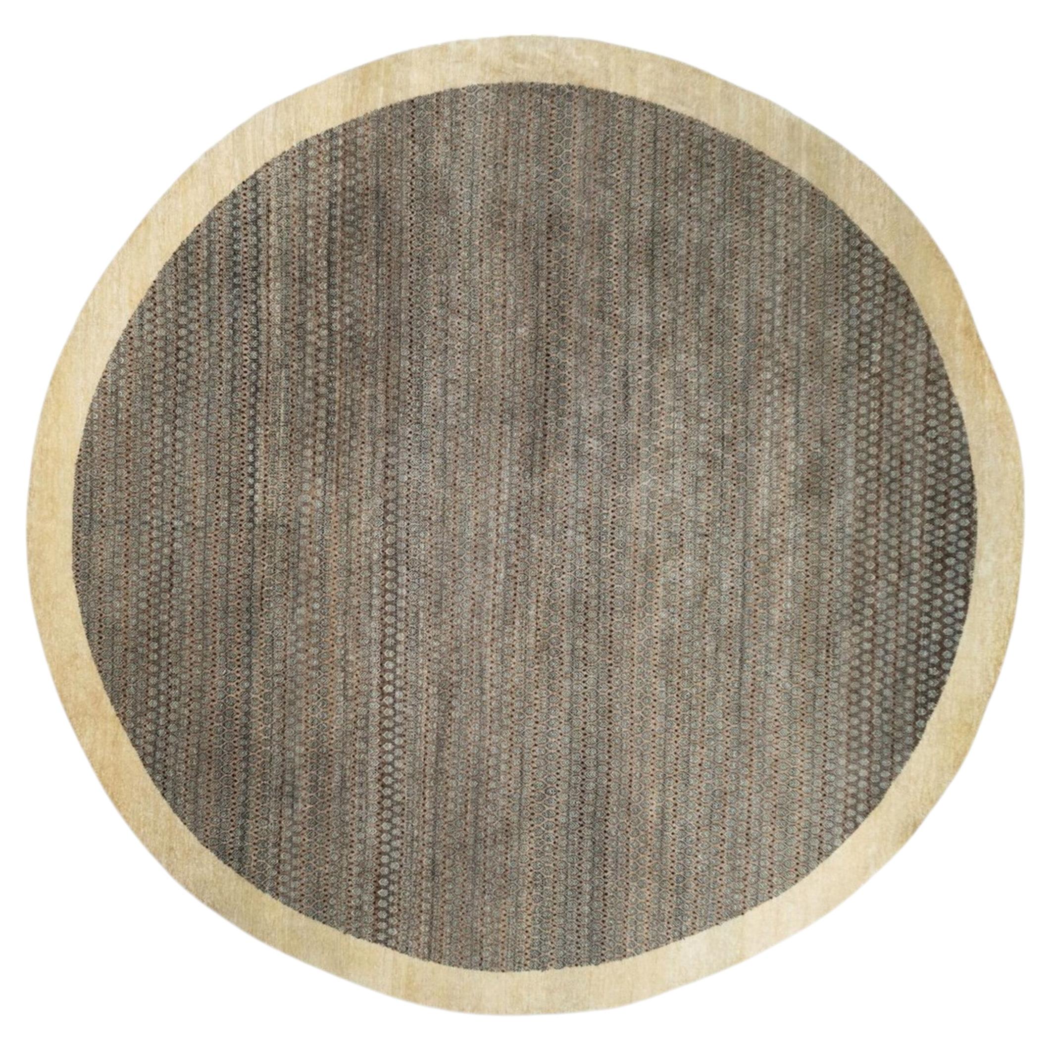 Tapis rond noué à la main Textures – 3 m x 3 m