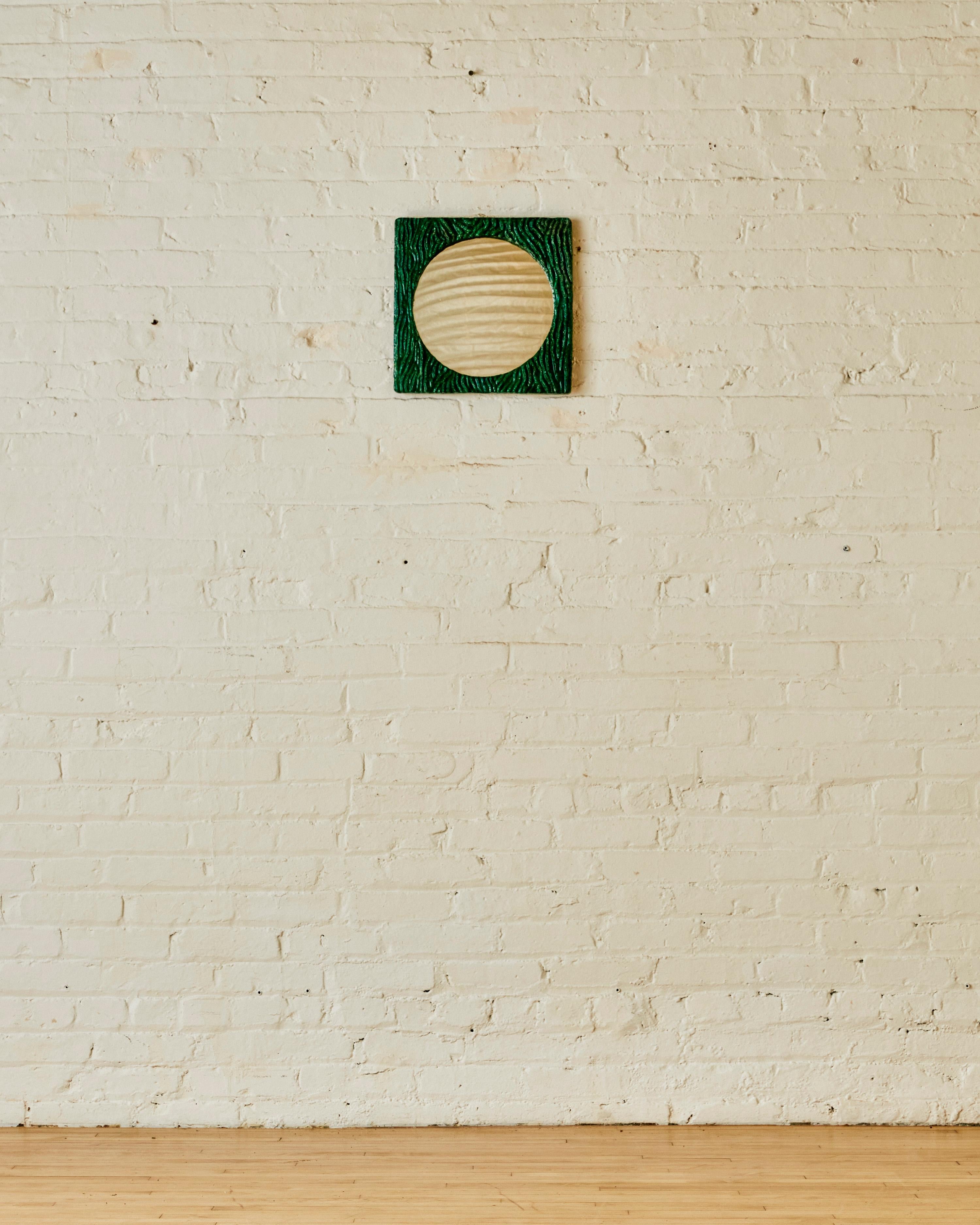 Texturized Ceramic Mirror In Good Condition For Sale In Long Island City, NY