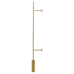 TF411 Wall Lamp in Satin Brass with an Orientable Tubular Diffuser by Daluce