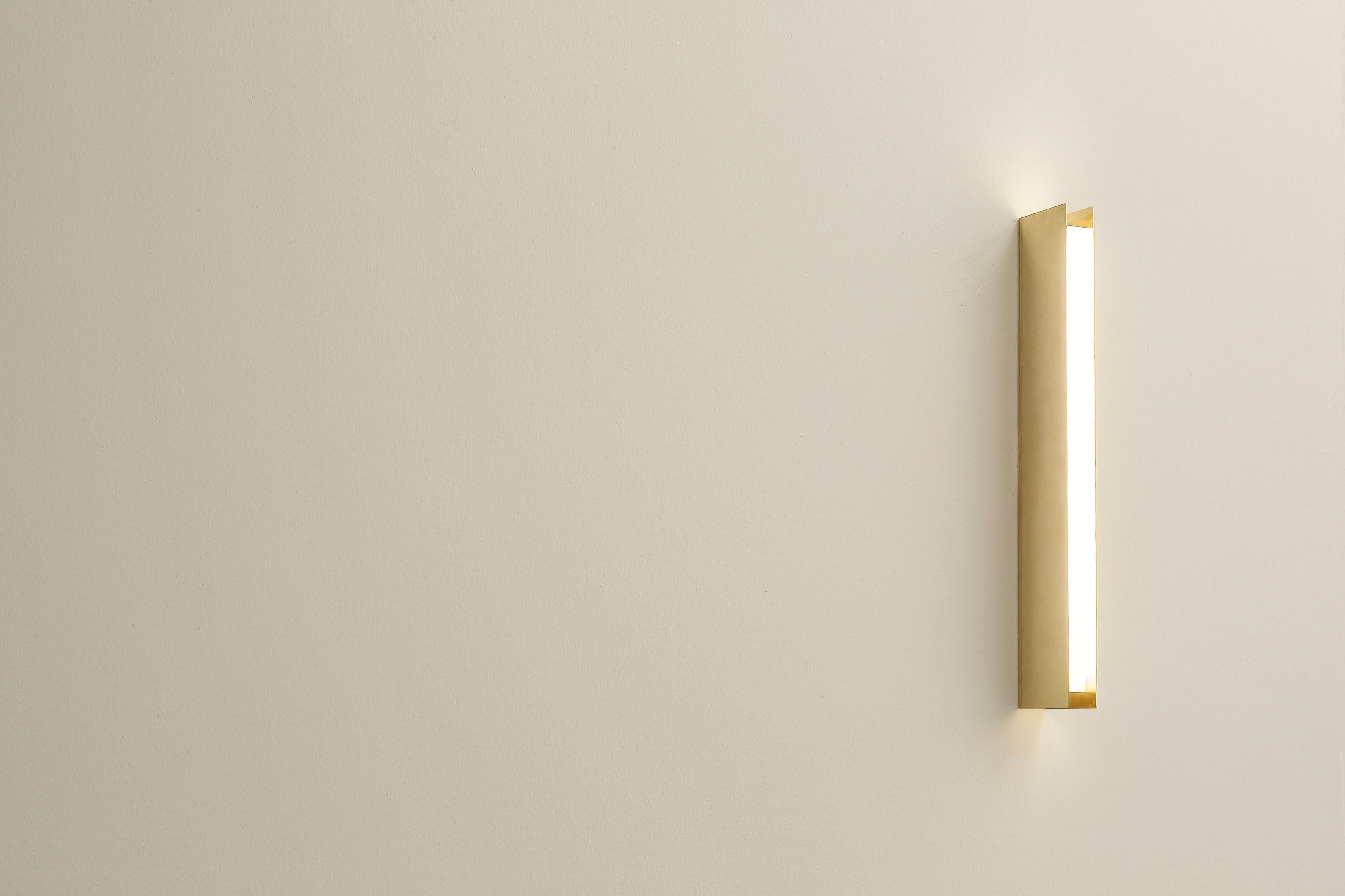 Other TF470 Wall Lamp in Satin Brass with Opaline Acrylic Diffuser by Daluce For Sale