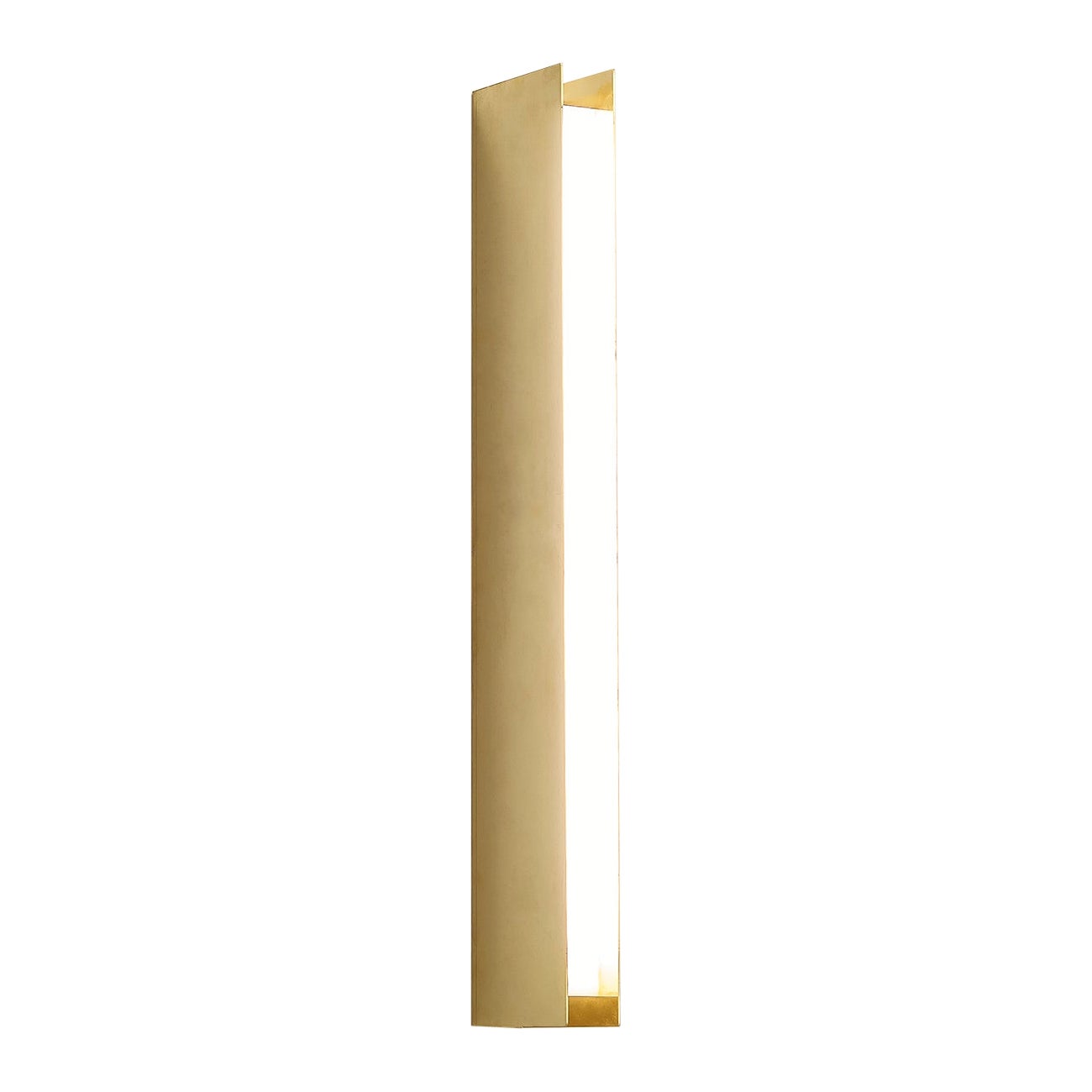 TF470 Lampada da parete in ottone satinato con diffusore in acrilico opalino di Daluce