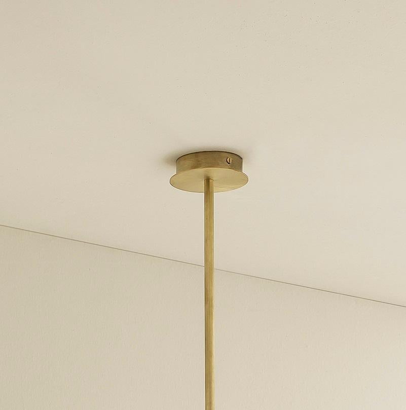 Italian TF510 Ceiling Lamp in Satin Brass with an Orientable Tubular Diffuser by Daluce For Sale