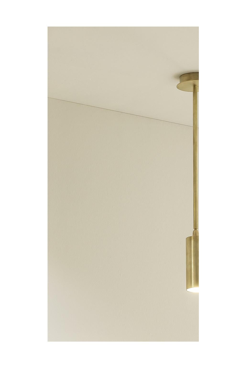 Other TF510 Ceiling Lamp in Satin Brass with an Orientable Tubular Diffuser by Daluce For Sale