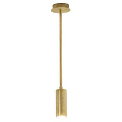 TF510 Ceiling Lamp in Satin Brass with an Orientable Tubular Diffuser by Daluce