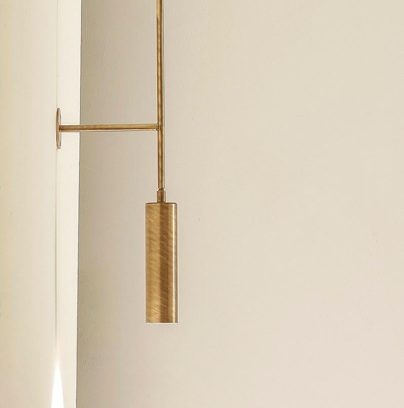 TF511 Ceiling Lamp in Satin Brass with an Orientable Tubular Diffuser by Daluce In condizioni Nuovo in vendita a Geneve, CH