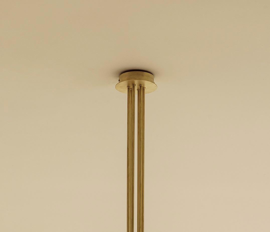 TF660 Suspension Lamp in Satin Brass with Orientable Tubular Diffusers by Daluce In condizioni Nuovo in vendita a Geneve, CH