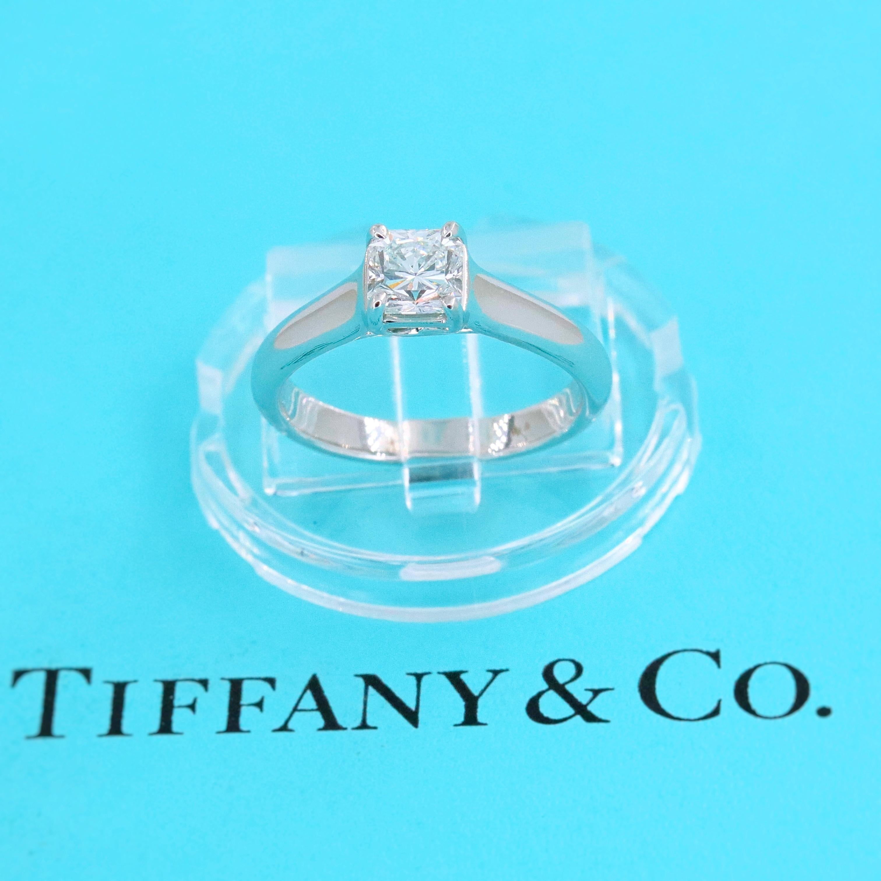 Tiffany & Co. Lucida Diamond 0.56 Carat Engagement Ring Platinum 2
