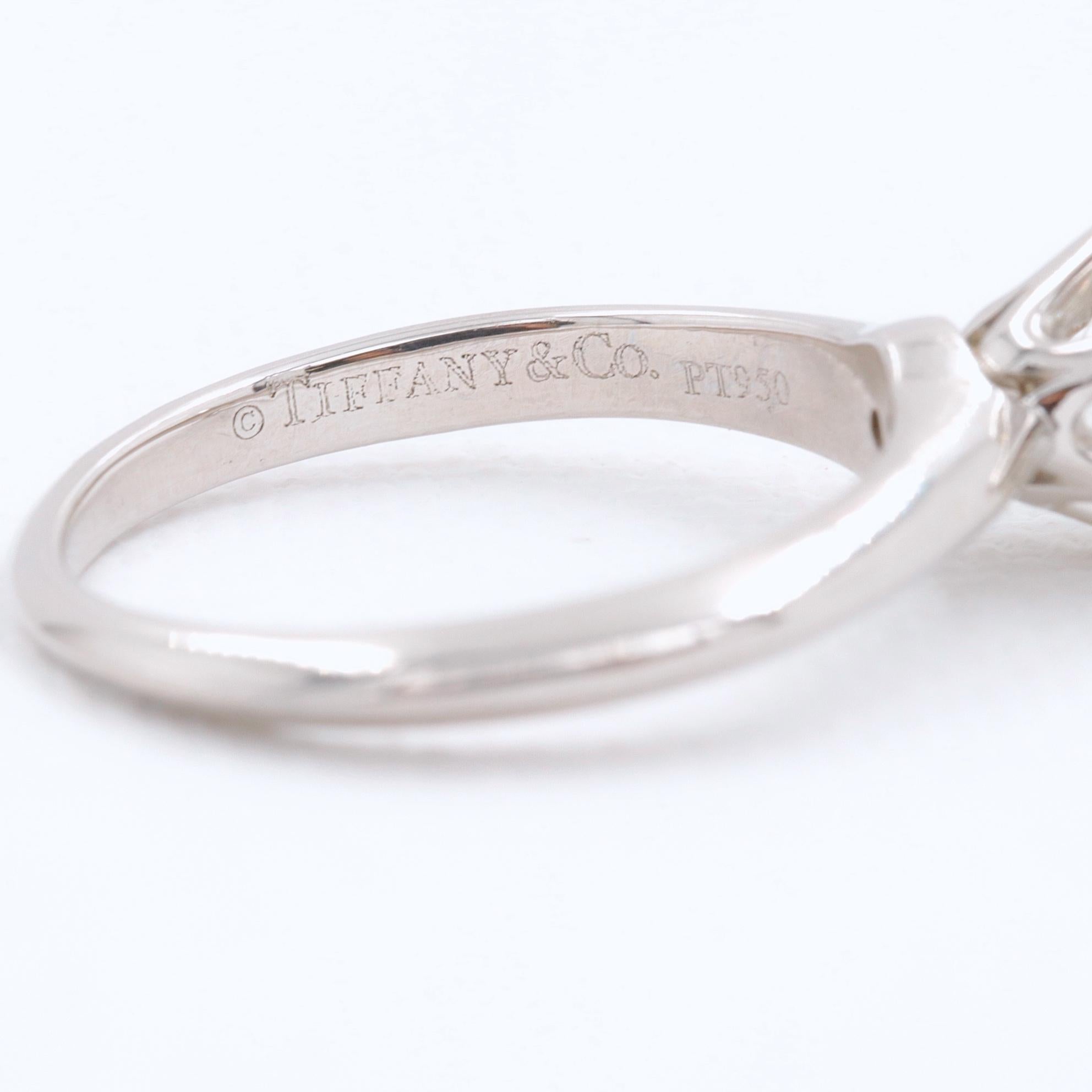 Tiffany & Co. Tiffany Round Diamond 1.00 Carat Engagement Ring Platinum 6