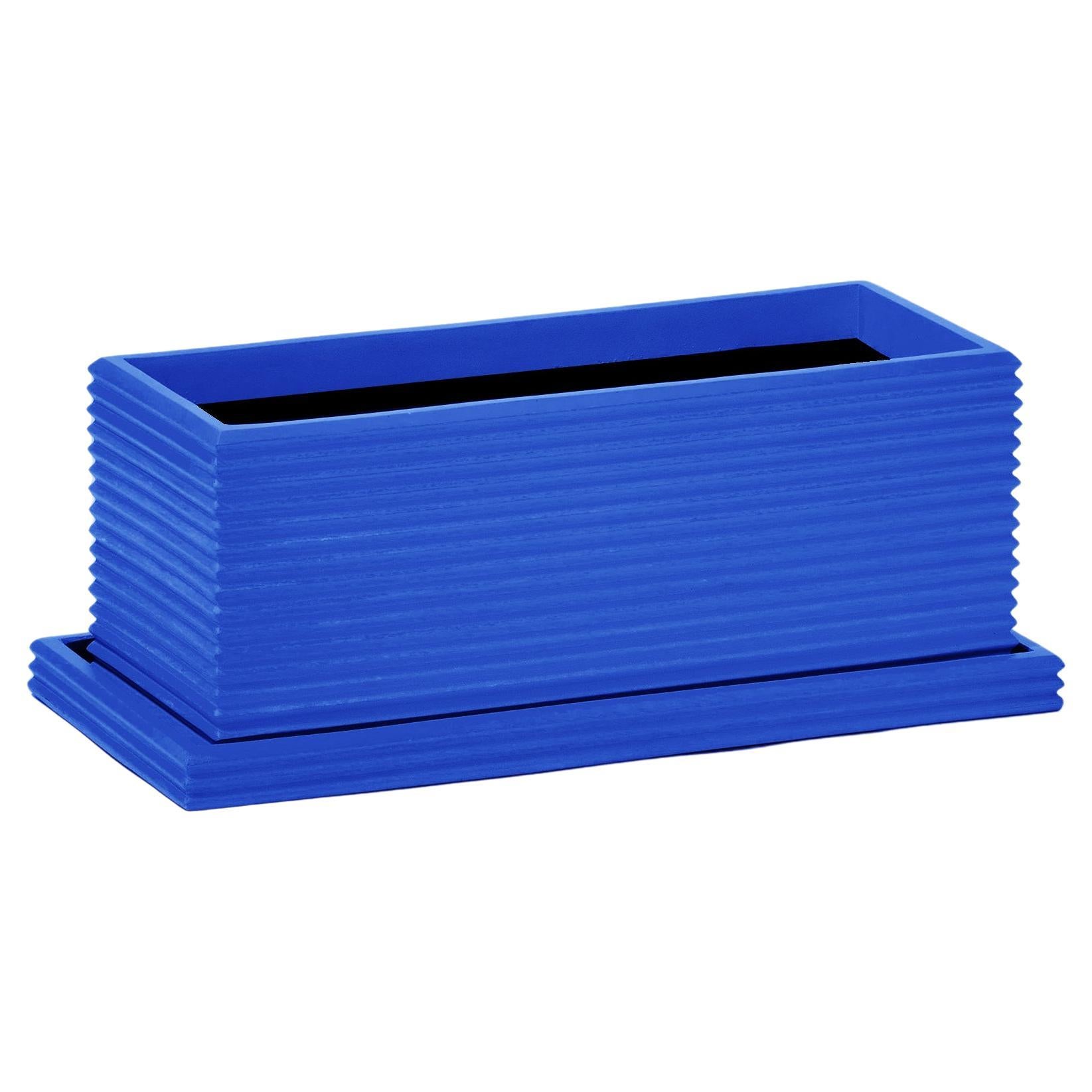 Standard Wide Rectangular Planter 'Blue' by TFM, Represented by Tuleste Factory