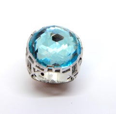 TFS by Roberto Coin 5.10 Cocktail Topaz Silver Ring