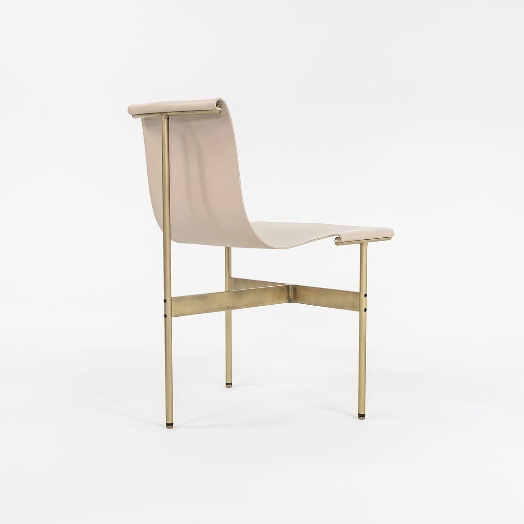 Contemporary TG-10 Sling Dining Chair in Doral Cream with Light Antique Bronze Frame For Sale