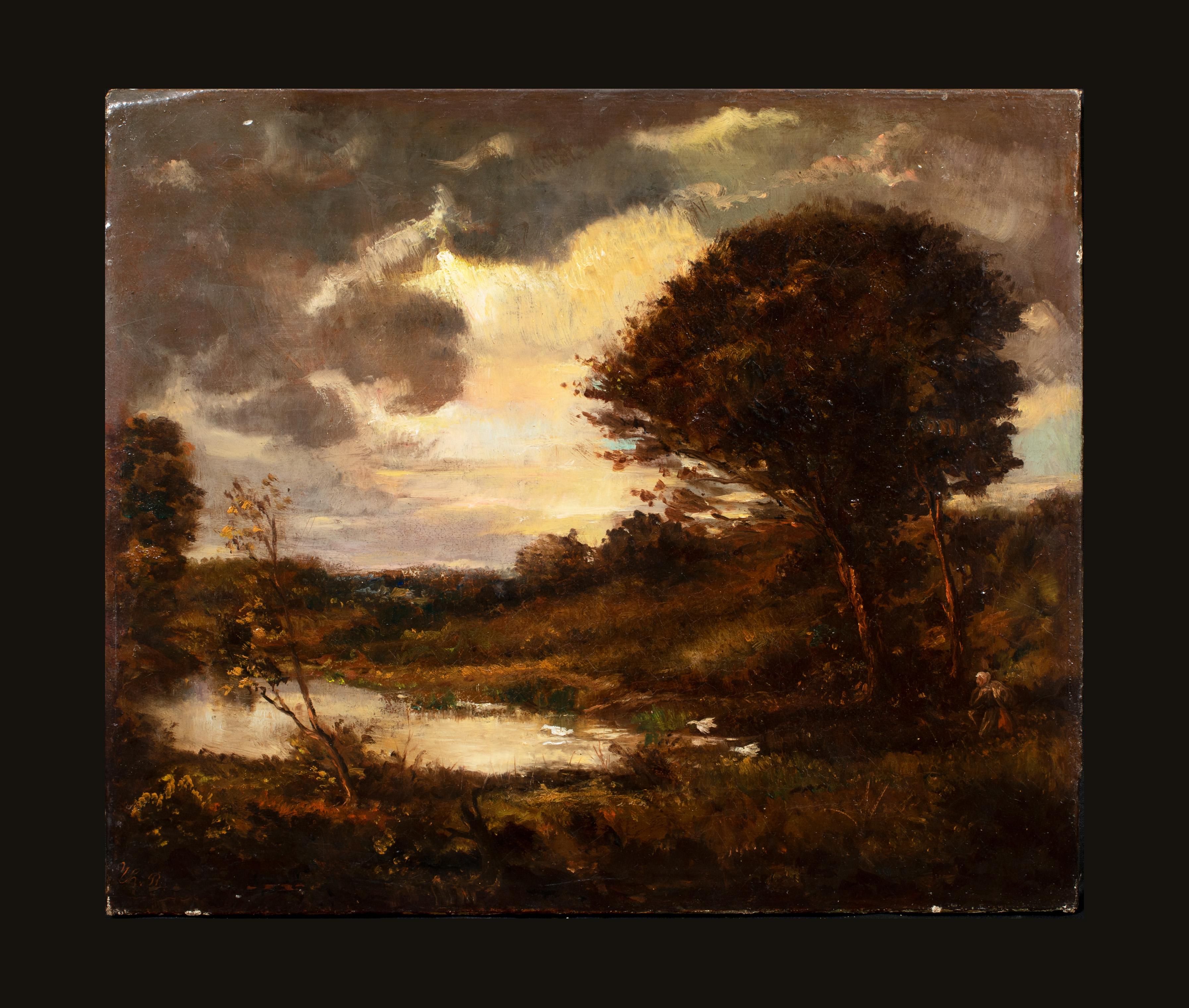 Paysage, 19th Century - Painting by Théodore Rousseau