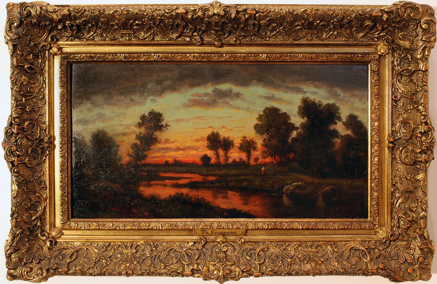Soleil Couchant - Painting by Théodore Rousseau