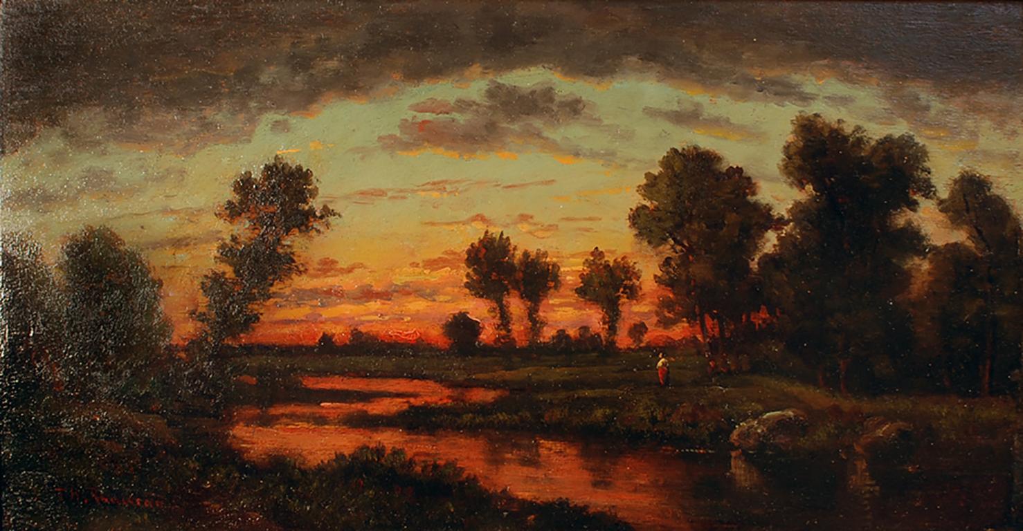 Théodore Rousseau Landscape Painting - Soleil Couchant