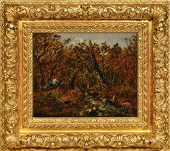 Used Sunset, an emblematic painting by Théodore Rousseau inspired by Barbizon 