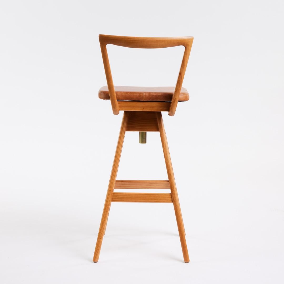 TH Brown Danish Bar Stool in Ash Teak Finish- Australian Iconic Designer Piece  For Sale 3