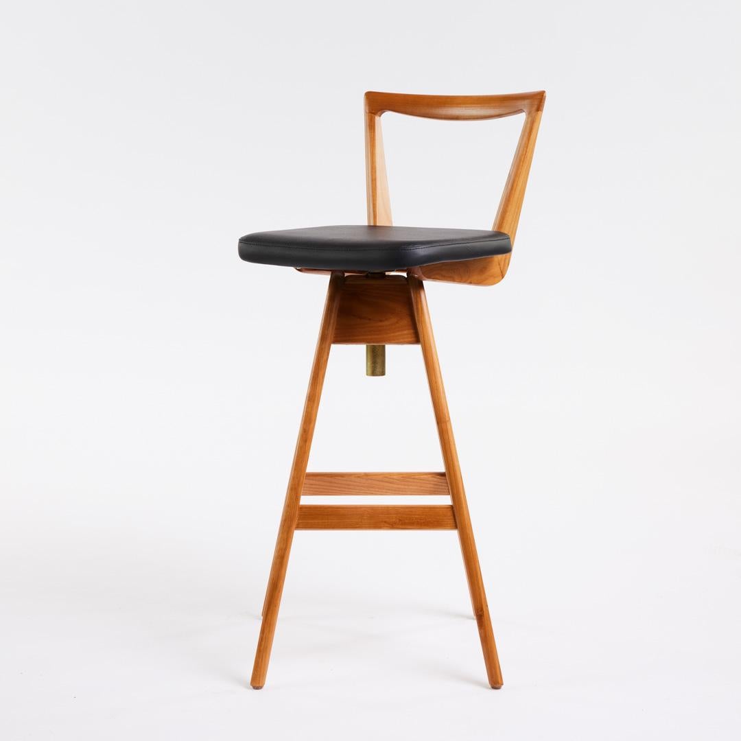 TH Brown Danish Bar Stool in Ash Teak Finish- Australian Iconic Designer Piece  For Sale 10