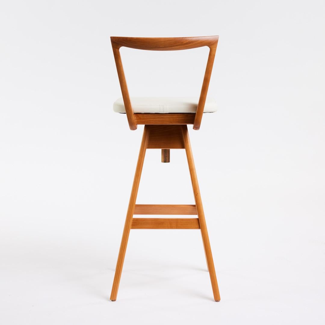 TH Brown Danish Bar Stool in Ash Teak Finish- Australian Iconic Designer Piece  In New Condition For Sale In Adelaide, SA