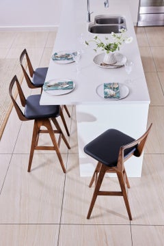 TH Brown Danish Bar Stool in Dark Ash - Australian Iconic Designer Piece