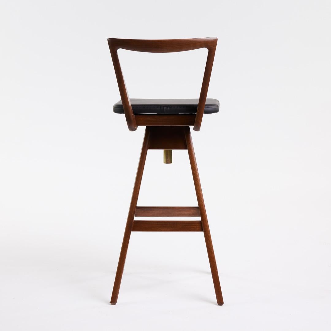 TH Brown Danish Bar Stool in Dark Ash - Australian Iconic Designer Piece In New Condition For Sale In Adelaide, SA