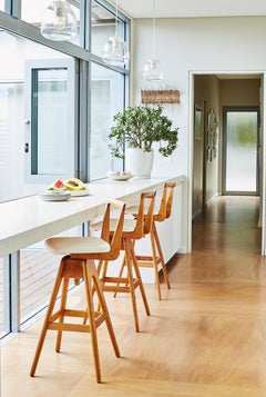 TH Brown Danish Bar Stool in Light Ash - Australian Iconic Designer Piece