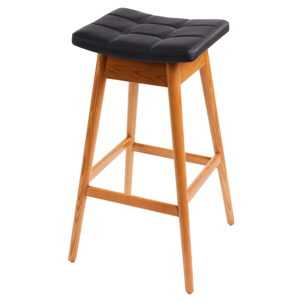 TH Brown Martelle Bar Stool in Ash Teak Finish Australian Iconic Designer Piece