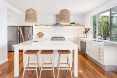 TH Brown Martelle Bar Stool in Clear Ash Australian Iconic Designer Piece