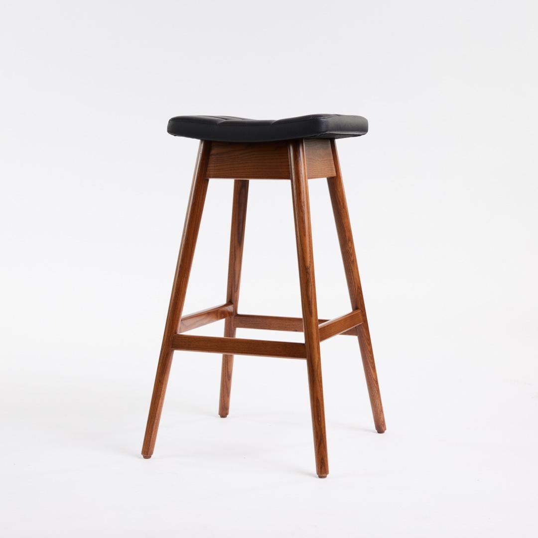 Hand-Crafted TH Brown Martelle Bar Stool in Dark Ash Australian Iconic Designer Piece For Sale