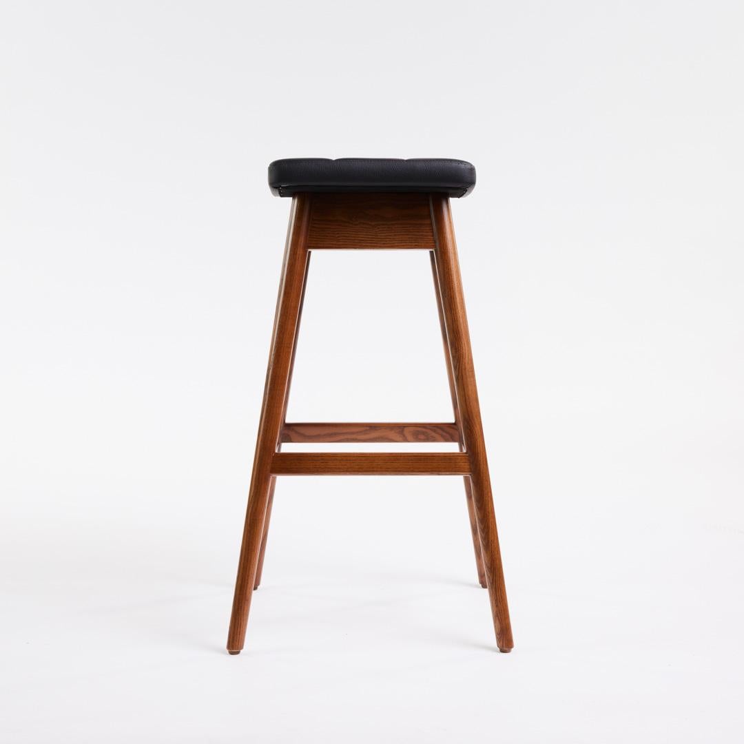TH Brown Martelle Bar Stool in Dark Ash Australian Iconic Designer Piece In New Condition For Sale In Adelaide, SA