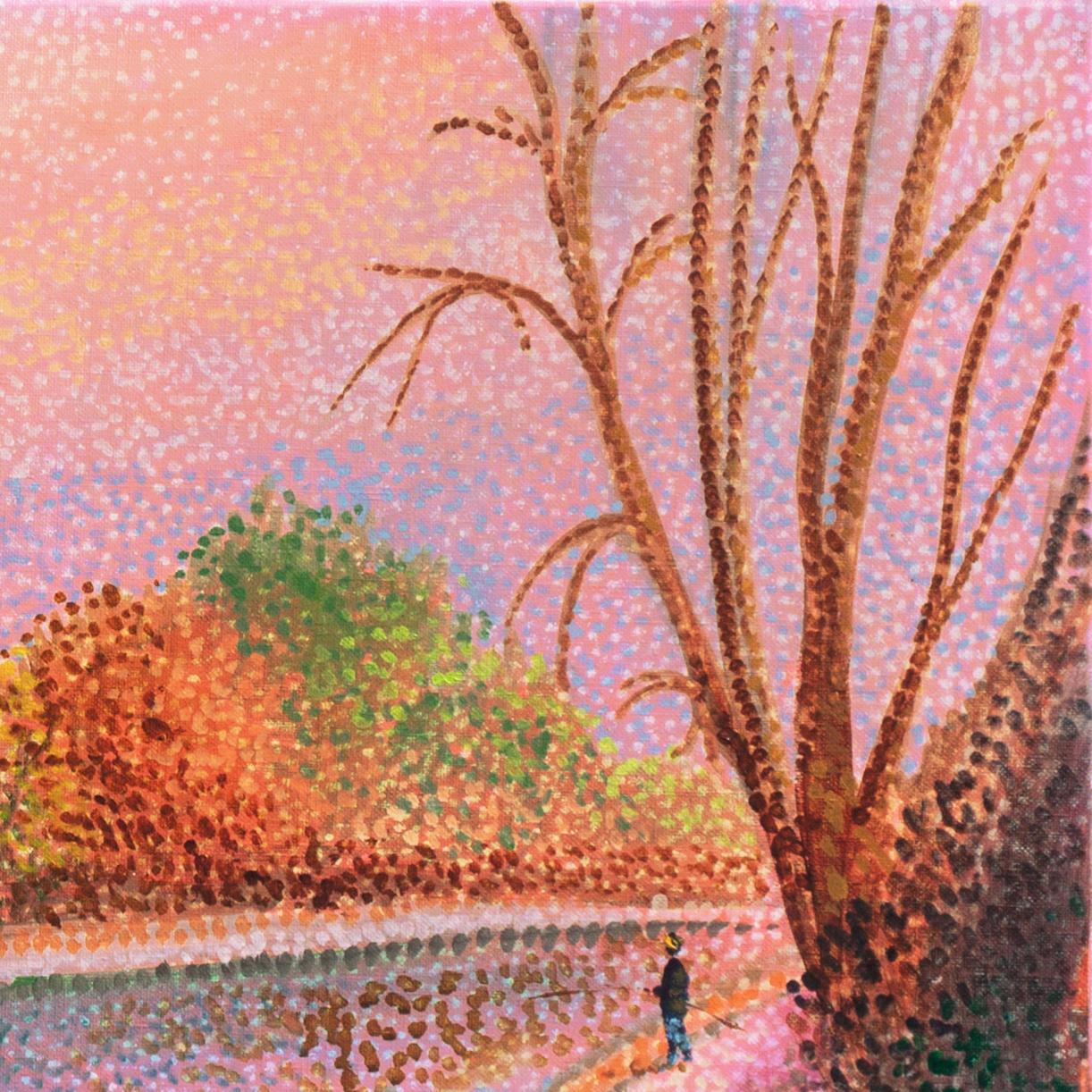 Automne à Paris', la Seine et le Pont Neuf, Île de la Cité, Huile pointilliste en vente 3