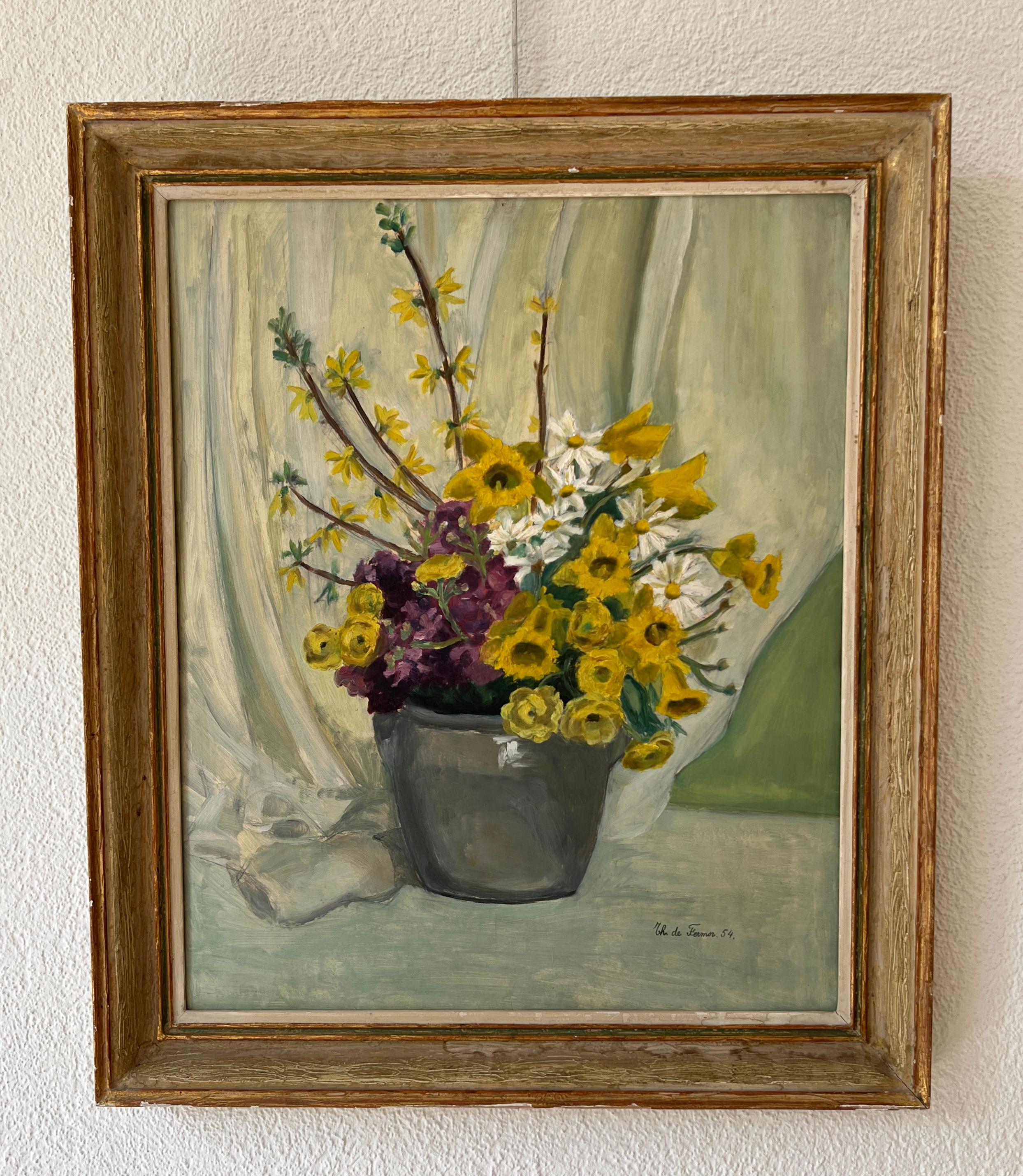 Blumentopf – Painting von Th. De Fermor