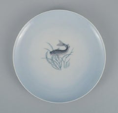 Th. Karlinder for Bing & Grondahl. Six Dinner Plates with Fish Motifs