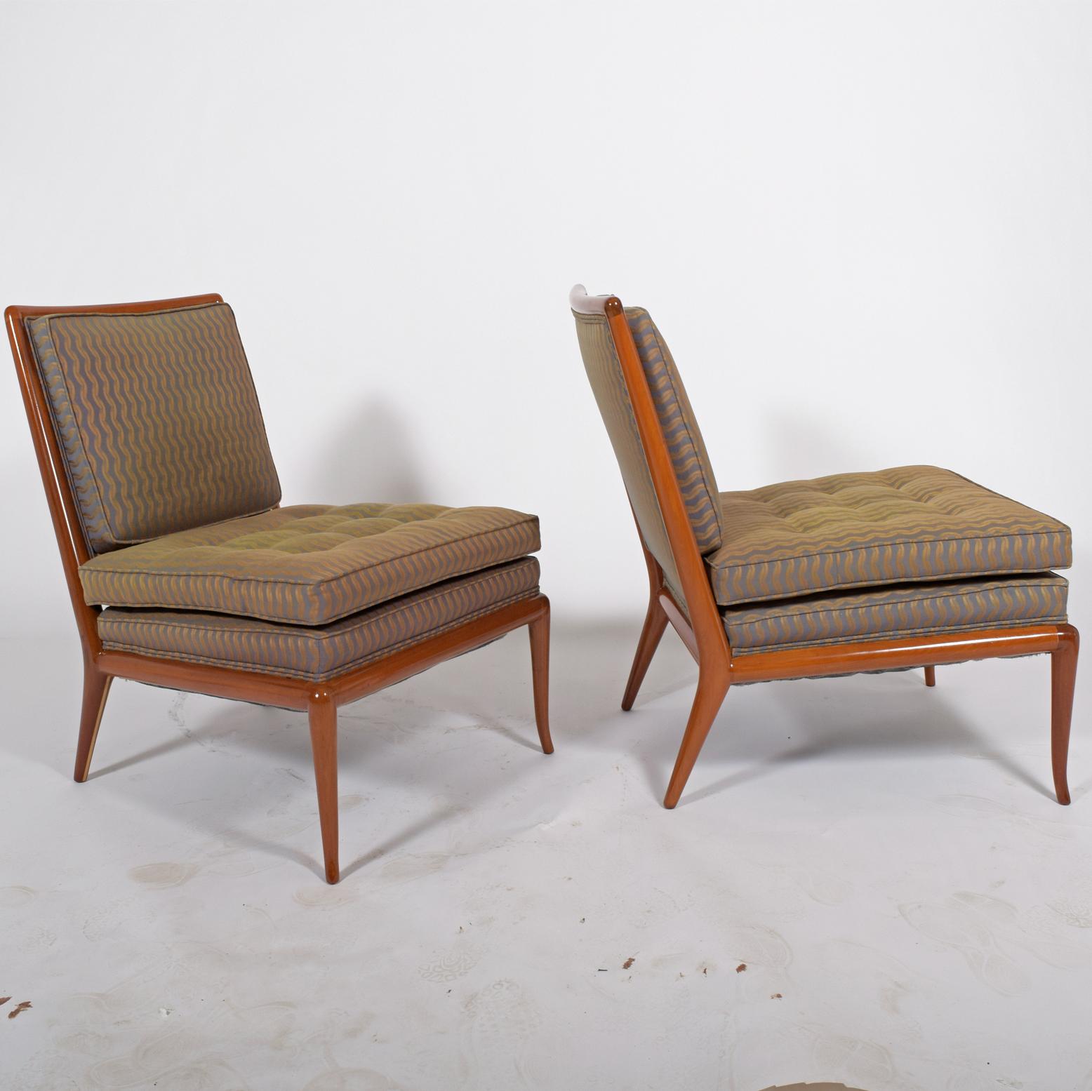 Mid-Century Modern T.H Rabjohn, Gibbings Slipper Chairs for Widdicomb Furniture Co For Sale