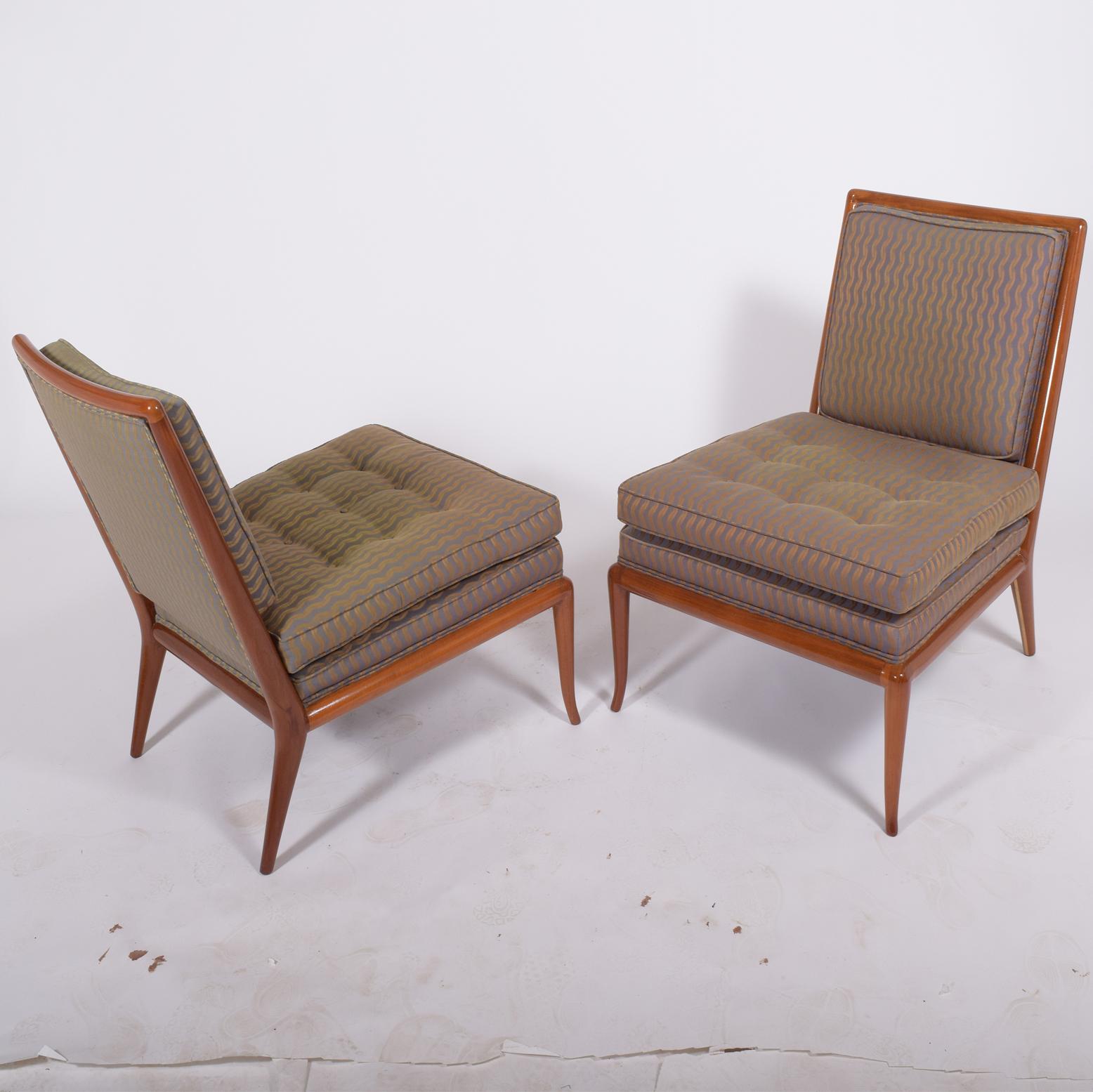 T.H Rabjohn, Gibbings Slipper Chairs for Widdicomb Furniture Co In Good Condition For Sale In Hudson, NY