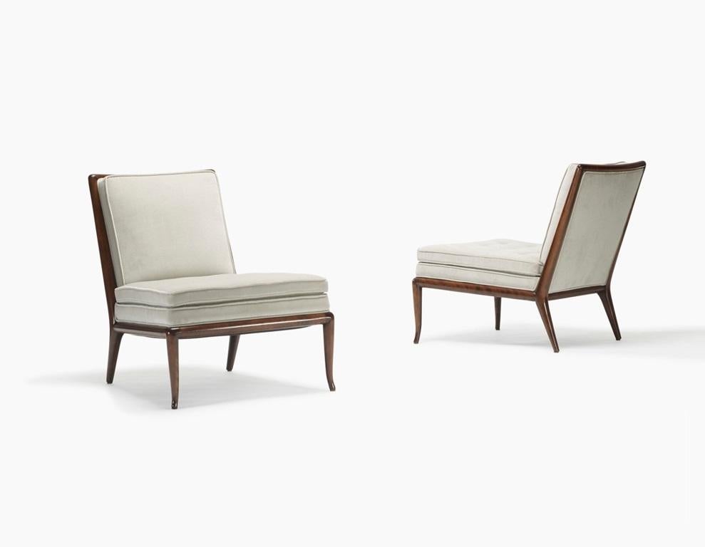 Milieu du XXe siècle T.H. Chaises à pantoufles Robjohn-Gibbings modèle WMB pour Widdicomb, années 1950 en vente