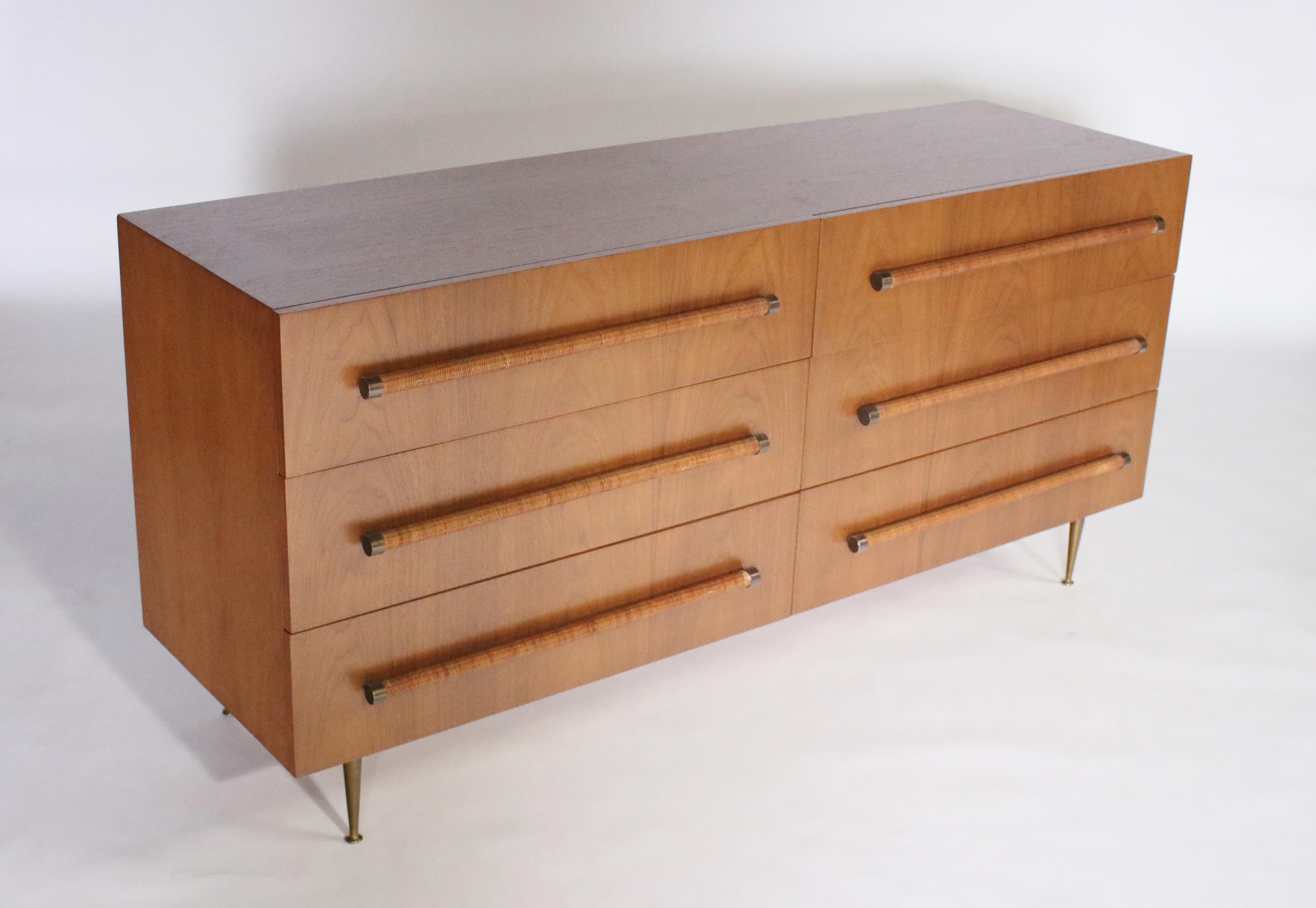 T.H. Robjohn Gibbings Six-Drawer Dresser for Widdicomb In Excellent Condition In Chicago, IL