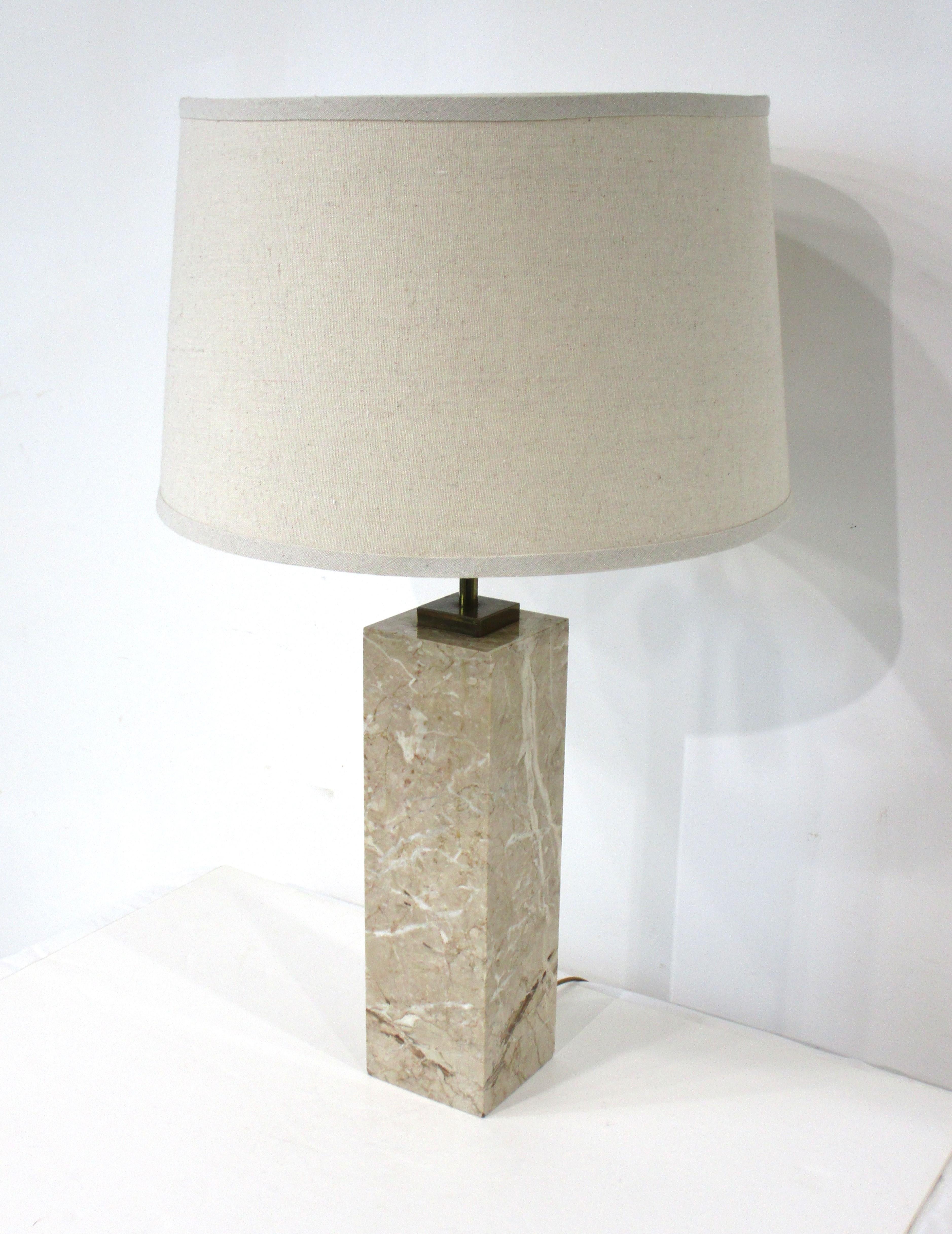 Mid-Century Modern T.H. Robs John - Gibbings Marble Table Lamp for Hansen For Sale