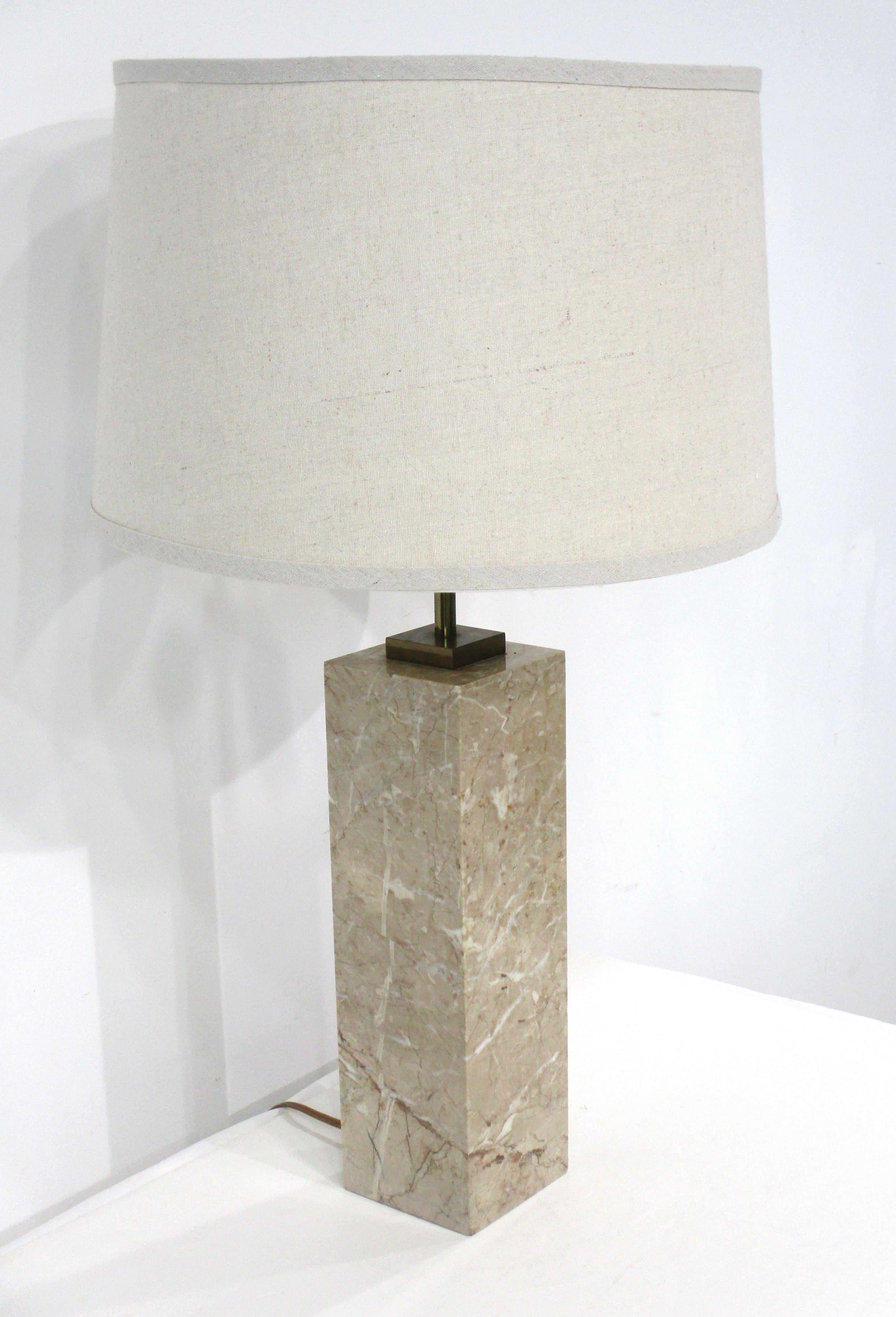 American T.H. Robs John - Gibbings Marble Table Lamp for Hansen For Sale
